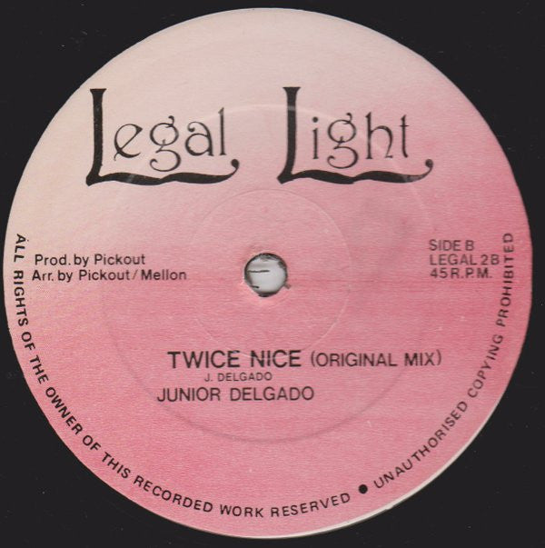 Junior Delgado / Legal Light All Star : Twice Nice / Nice Dub  (12")