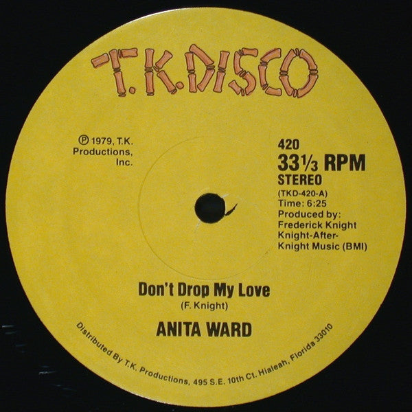 Anita Ward : Don't Drop My Love (12")