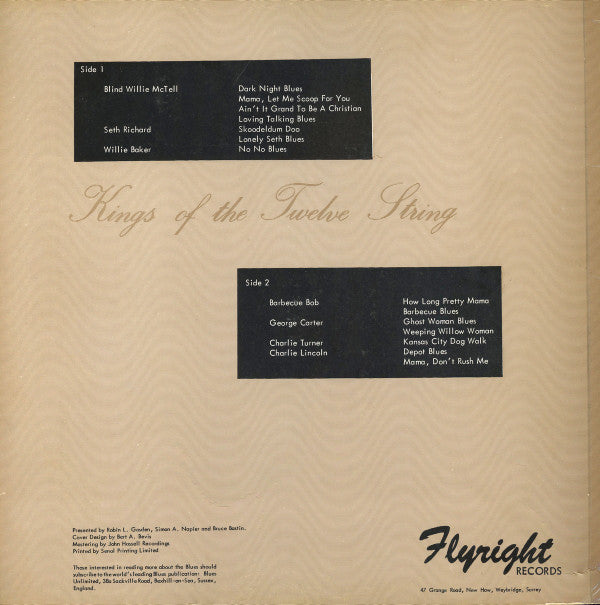 Various : Kings Of The Twelve String (LP, Comp, Mono)