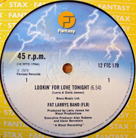 Fat Larry's Band : Lookin' For Love Tonight (12", Single)