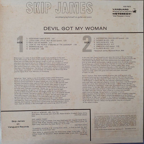 Skip James : Devil Got My Woman (LP, Album, RP)