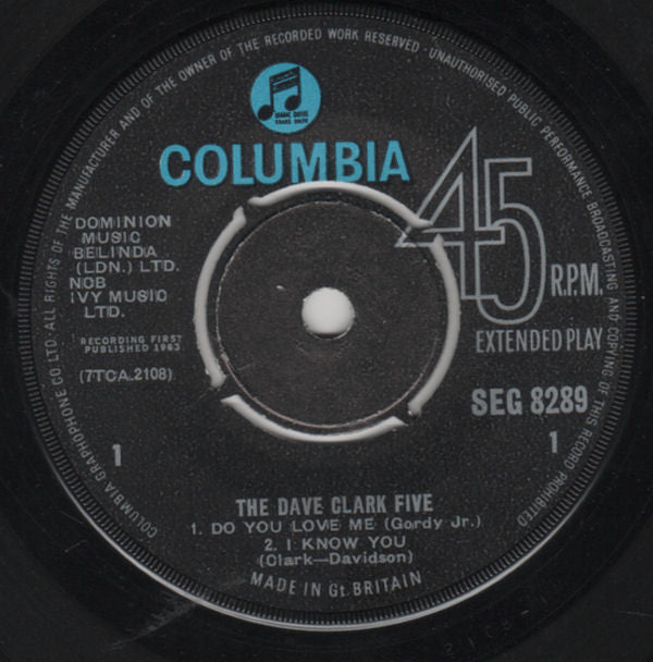 The Dave Clark Five : Do You Love Me (7", EP, Mono)