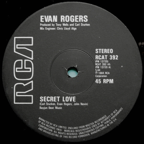 Evan Rogers : Secret Love (12", Single)