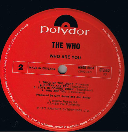 The Who : Who Are You (LP, Album)