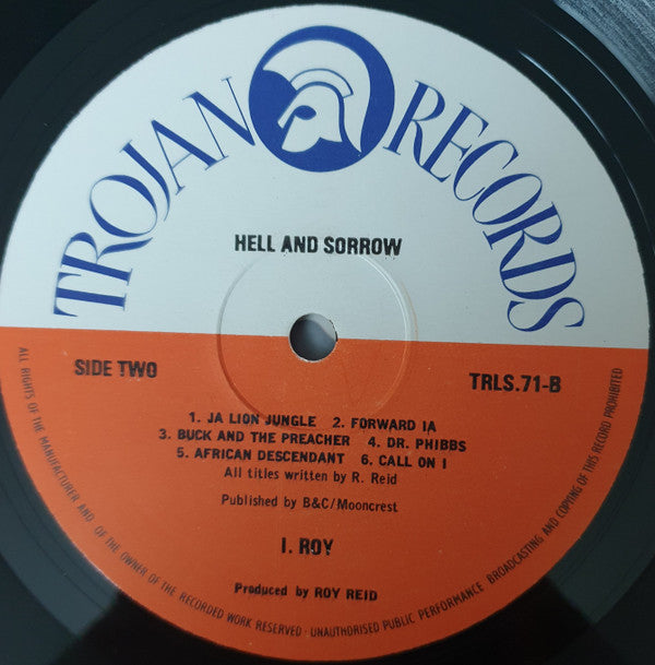 I-Roy : Hell And Sorrow (LP, Album)