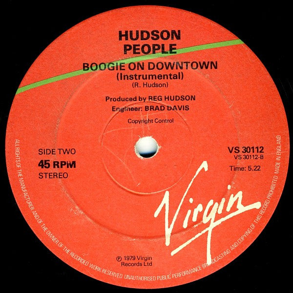 Hudson People : Boogie On Downtown (12")