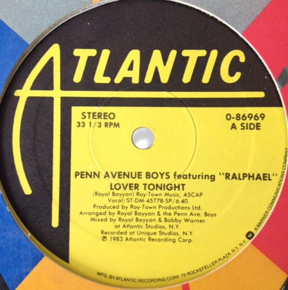 Penn Avenue Boys Featuring Ralphael : Lover Tonight (12")