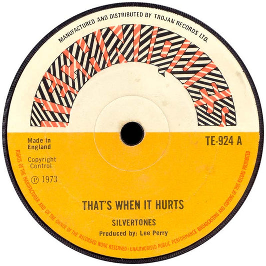 The Silvertones : That's When It Hurts (7", Single)