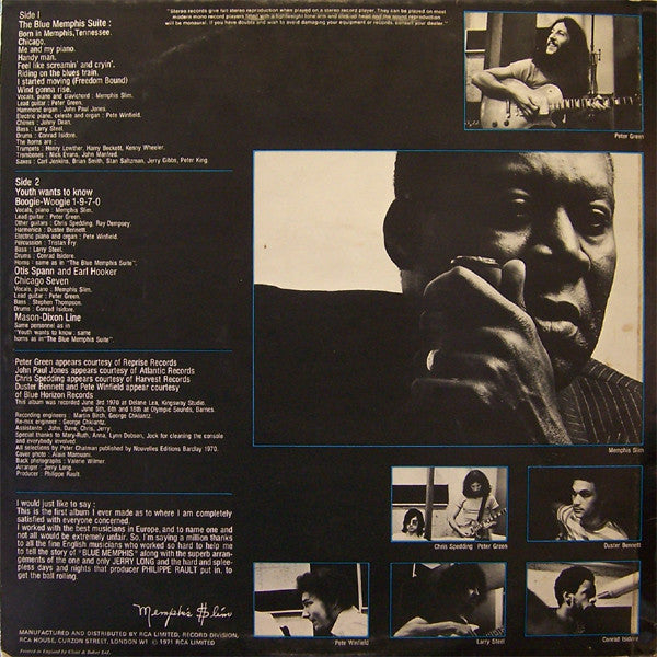 Memphis Slim : Blue Memphis (LP, Album)