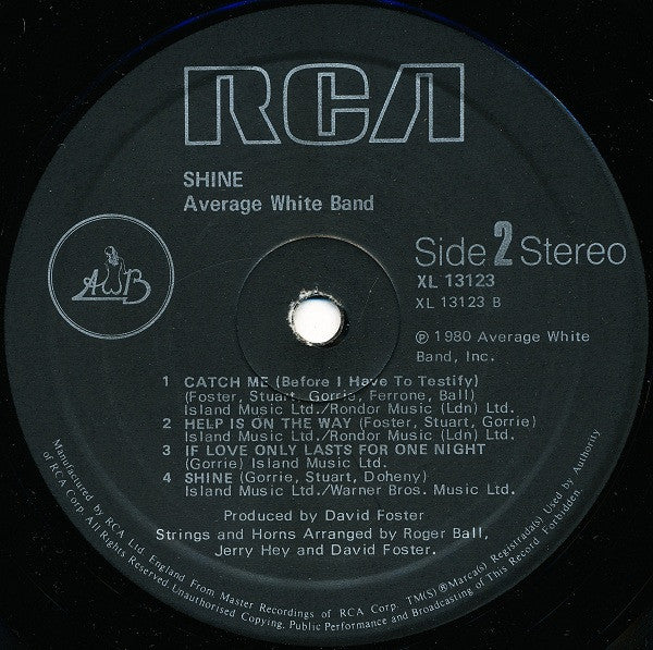 Average White Band : Shine (LP, Album)