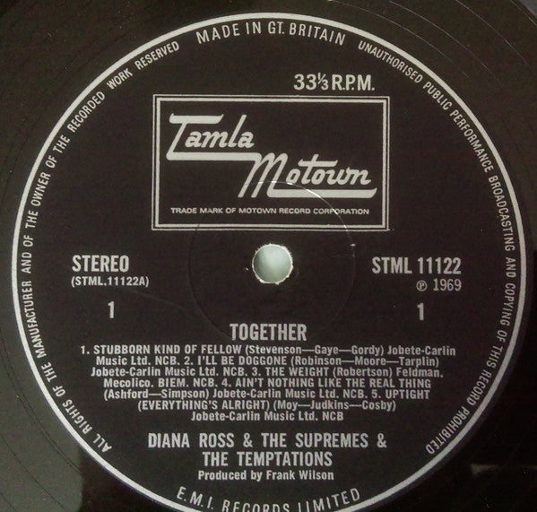 The Supremes & The Temptations : Together (LP, Album)