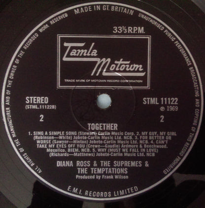 The Supremes & The Temptations : Together (LP, Album)