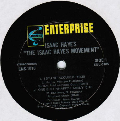 Isaac Hayes : The Isaac Hayes Movement (LP, Album, Gat)