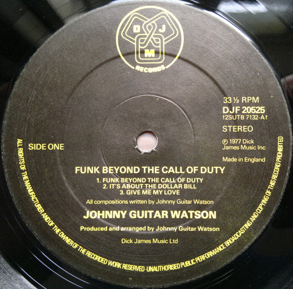 Johnny Guitar Watson : Funk Beyond The Call Of Duty (LP, Album)