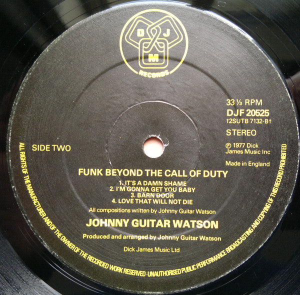 Johnny Guitar Watson : Funk Beyond The Call Of Duty (LP, Album)