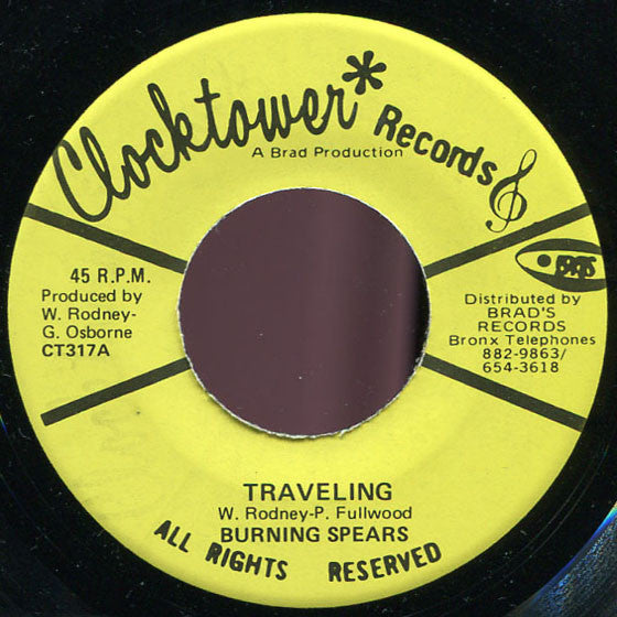 Burning Spear : Traveling (7", Single)