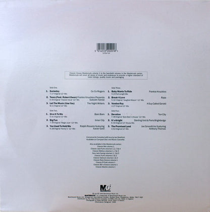 Various : Classic House Mastercuts Volume 1 (2xLP, Comp)