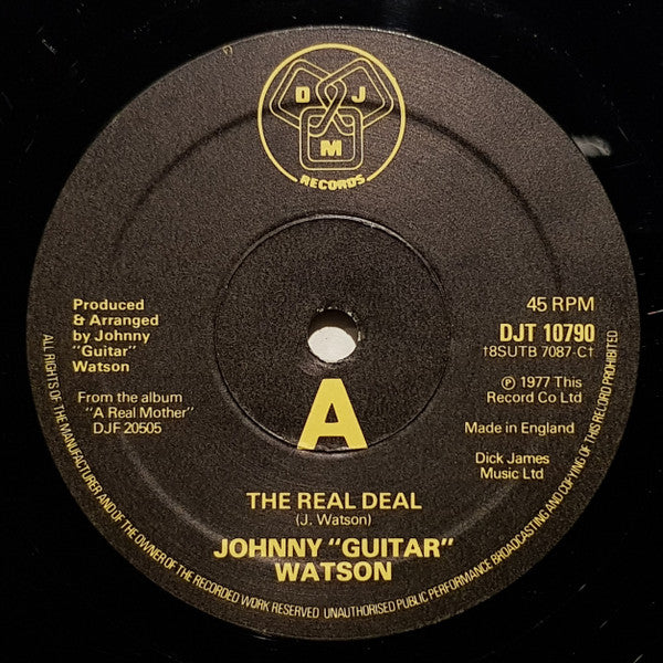 Johnny Guitar Watson : The Real Deal (12", Single)