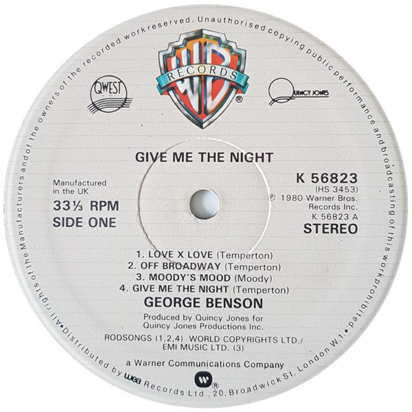 George Benson : Give Me The Night (LP, Album)