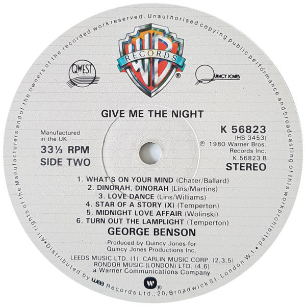 George Benson : Give Me The Night (LP, Album)