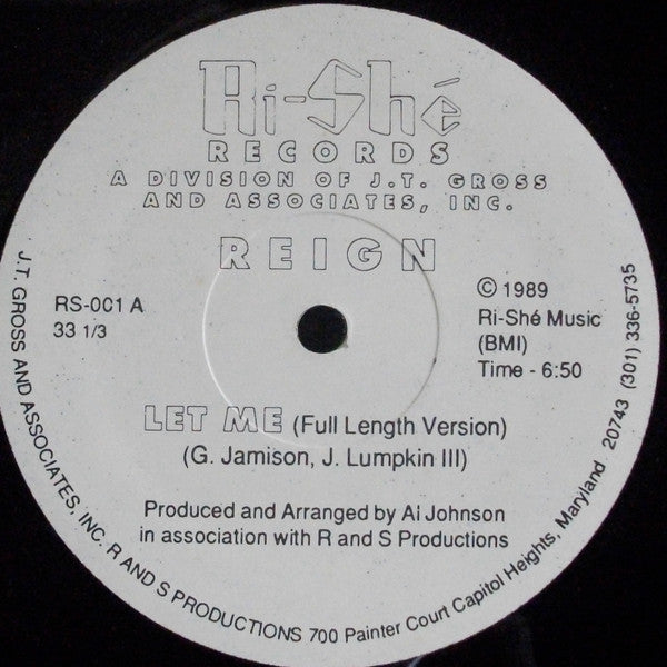 Reign (17) : Let Me (12")