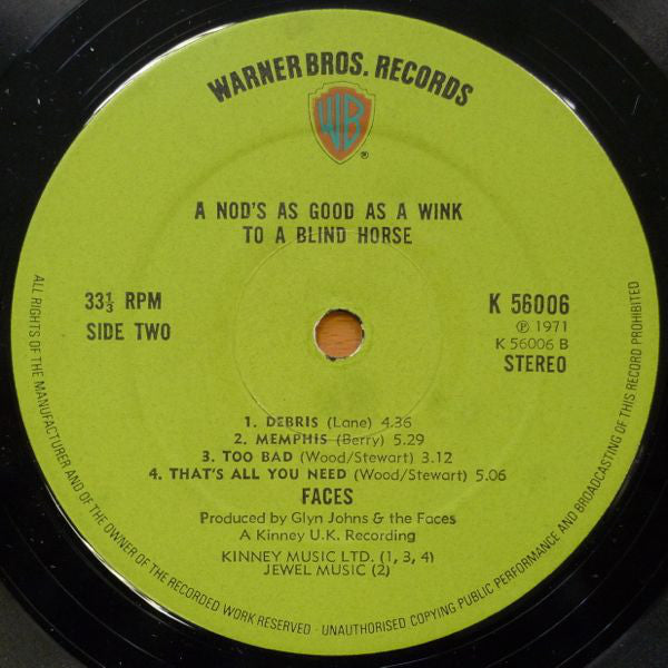 Faces (3) : A Nod's As Good As A Wink...To A Blind Horse (LP, Album)