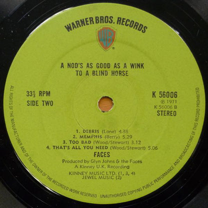 Faces (3) : A Nod's As Good As A Wink...To A Blind Horse (LP, Album)