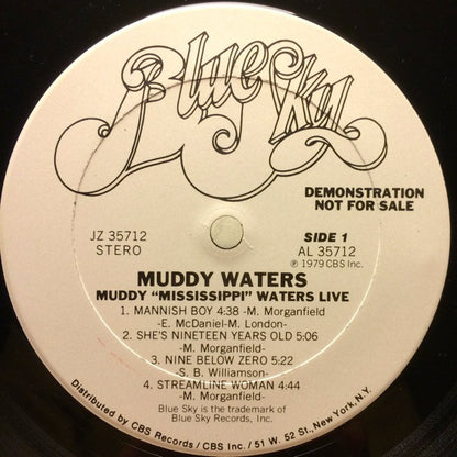 Muddy Waters : Muddy "Mississippi" Waters Live (LP, Album, Promo)