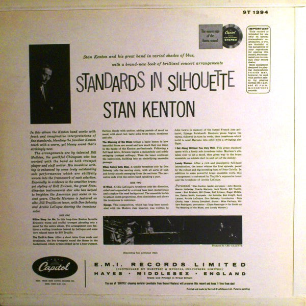 Stan Kenton : Standards In Silhouette (LP, Album)