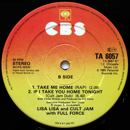 Lisa Lisa & Cult Jam With Full Force : I Wonder If I Take You Home (12", Single)