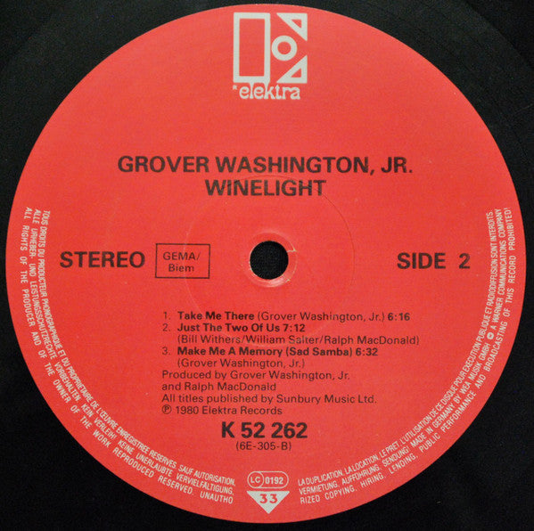 Grover Washington, Jr. : Winelight (LP, Album, RE)