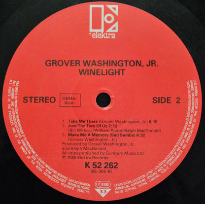 Grover Washington, Jr. : Winelight (LP, Album, RE)