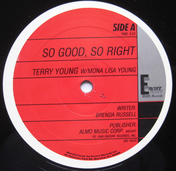 Terry Young With Mona Lisa Young : So Good, So Right (12", Single)