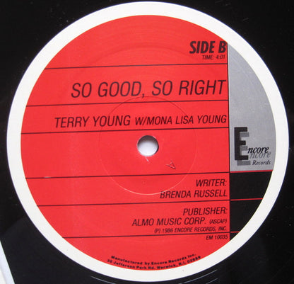 Terry Young With Mona Lisa Young : So Good, So Right (12", Single)