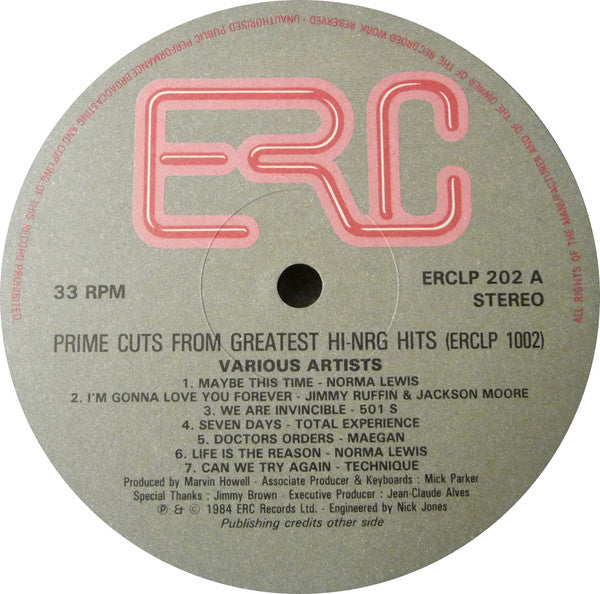 Various : Prime Cuts From Greatest Hi-NRG Hits (12", Maxi, Mixed)