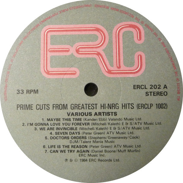 Various : Prime Cuts From Greatest Hi-NRG Hits (12", Maxi, Mixed)