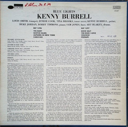 Kenny Burrell : Blue Lights Volume 2 (LP, Album, RE)