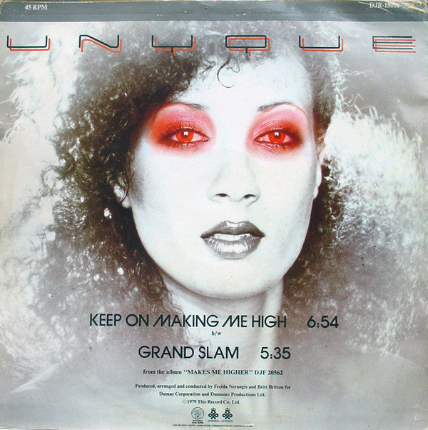 Unyque : Keep On Making Me High / Grand Slam (12")