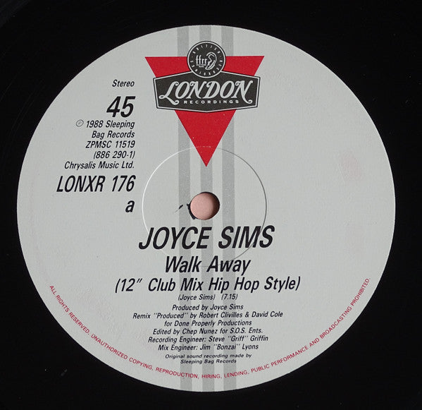 Joyce Sims : Walk Away / Come Into My Life (UK Remix) (12", Single)