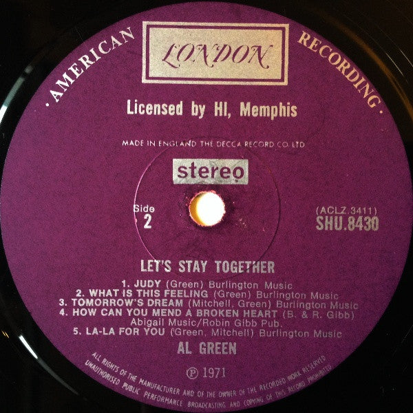 Al Green : Let's Stay Together (LP, Album)