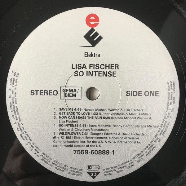 Lisa Fischer : So Intense (LP, Album)