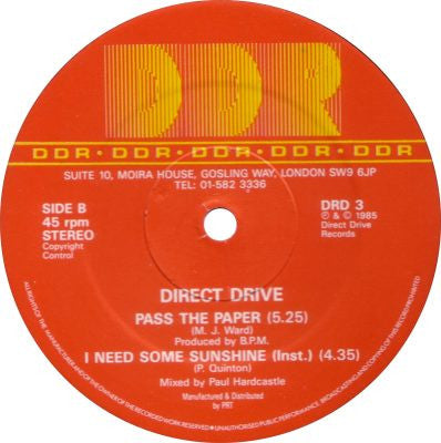 Direct Drive (3) : I Need Some Sunshine (12")