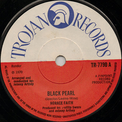 Horace Faith : Black Pearl (7", Single, Sol)