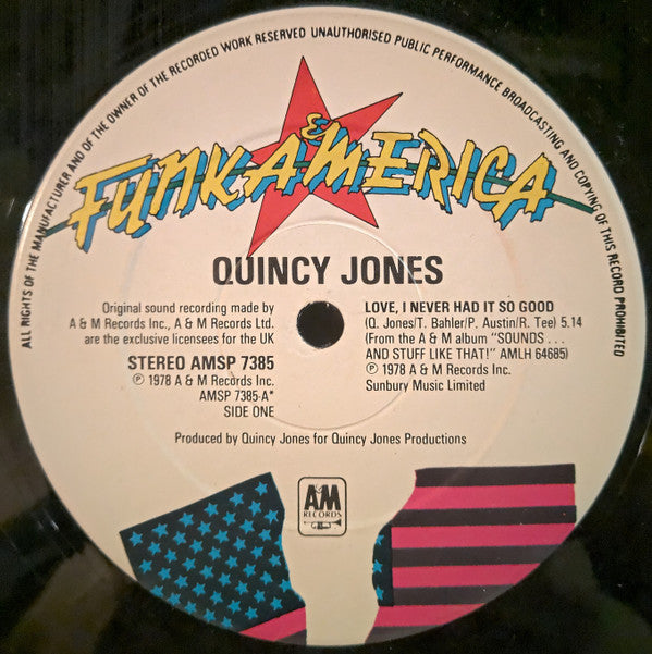 Quincy Jones : Love I Never Had It So Good (12", Single, Ltd)