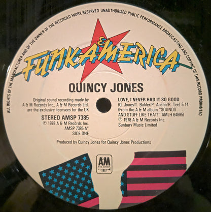 Quincy Jones : Love I Never Had It So Good (12", Single, Ltd)