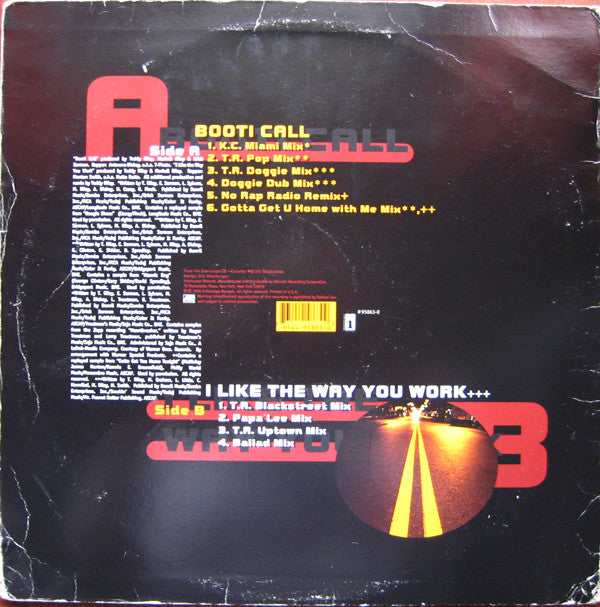 Blackstreet : Booti Call / I Like The Way You Work (12")