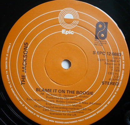 The Jacksons : Blame It On The Boogie (12", Single, Ltd)