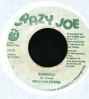 Winston Evans / Joe Gibbs & The Professionals : Bandulu / Samfie (7")