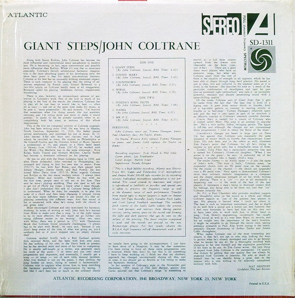 John Coltrane : Giant Steps (LP, Album, RE, PR )