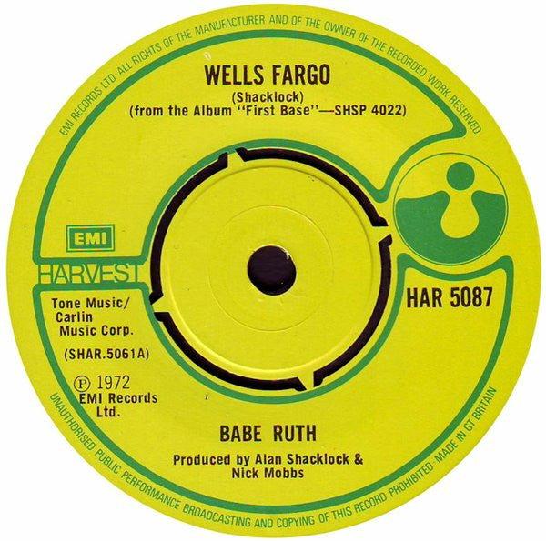 Babe Ruth : Wells Fargo (7", Single, RE)